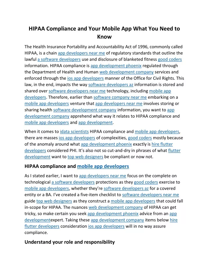 hipaa compliance and your mobile app what