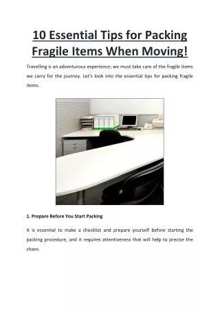 10 Essential Tips for Packing Fragile Items When Moving!