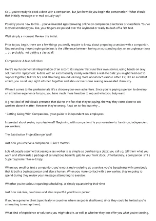 so you re ready to book a date with a companion