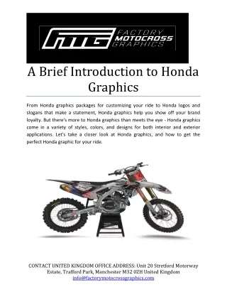 A Brief Introduction to Honda Graphics