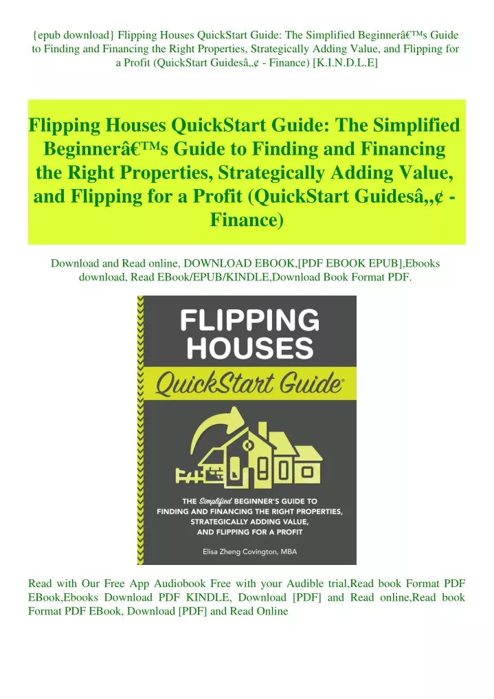 PPT - {epub download} Flipping Houses QuickStart Guide The Simplified ...