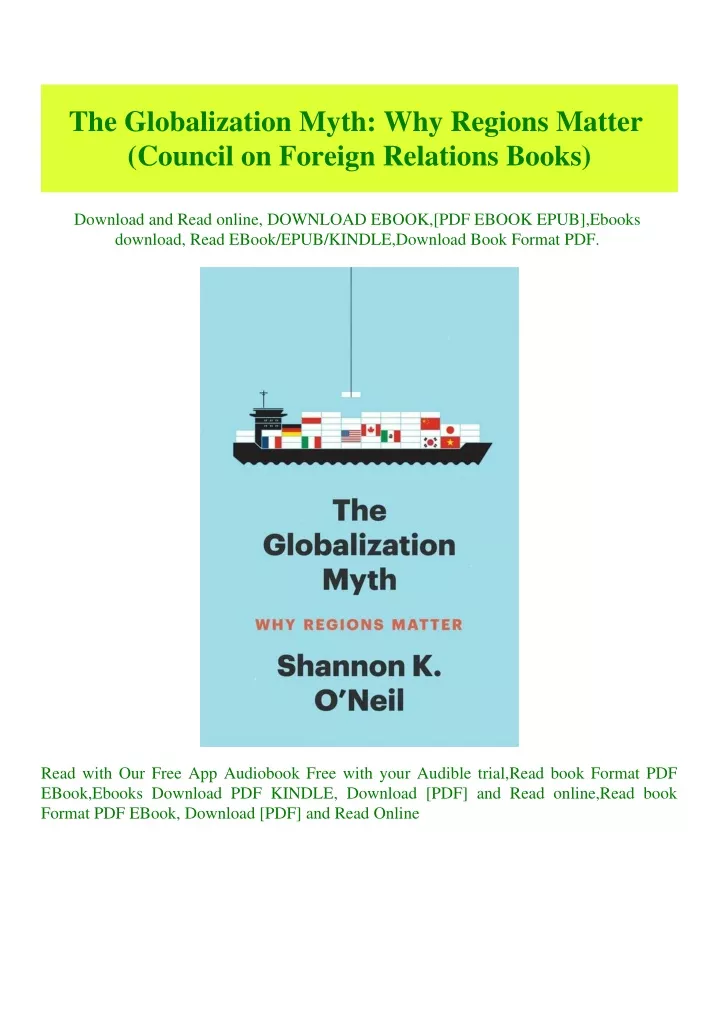 Globalization Myth PPT - (READ-PDF!) The Globalization Myth Why Regions Matter (Council on ...