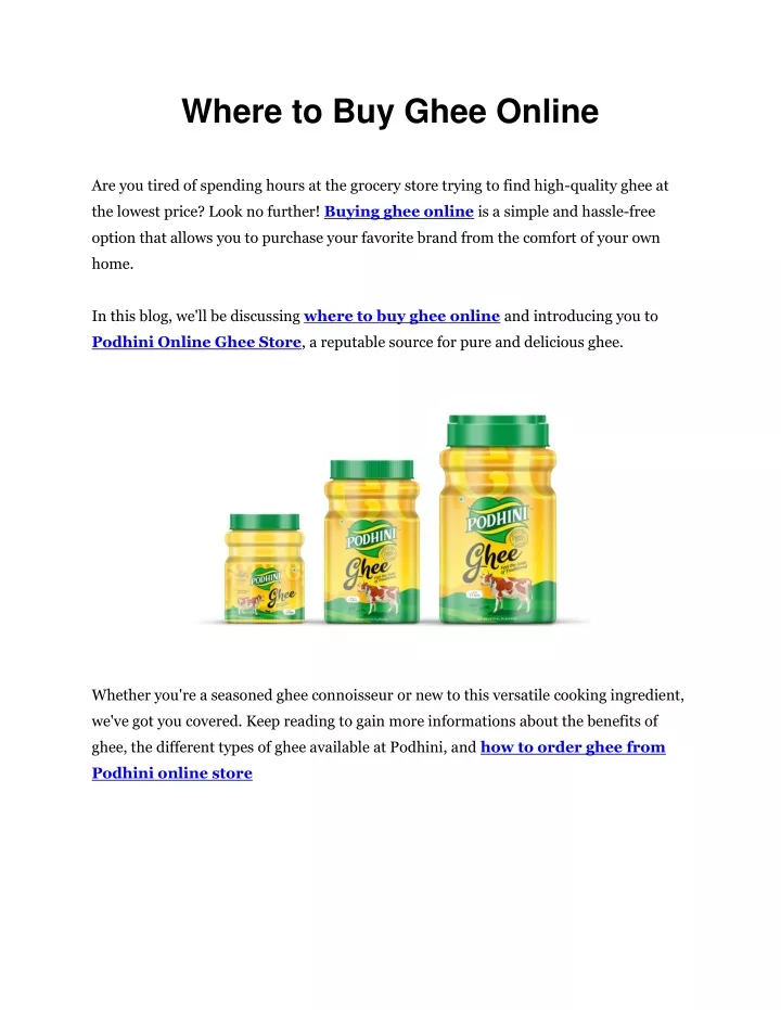 where to buy ghee online