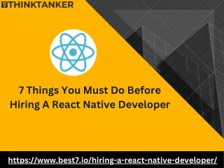7 Things You Must Do Before Hiring A React Native Developer
