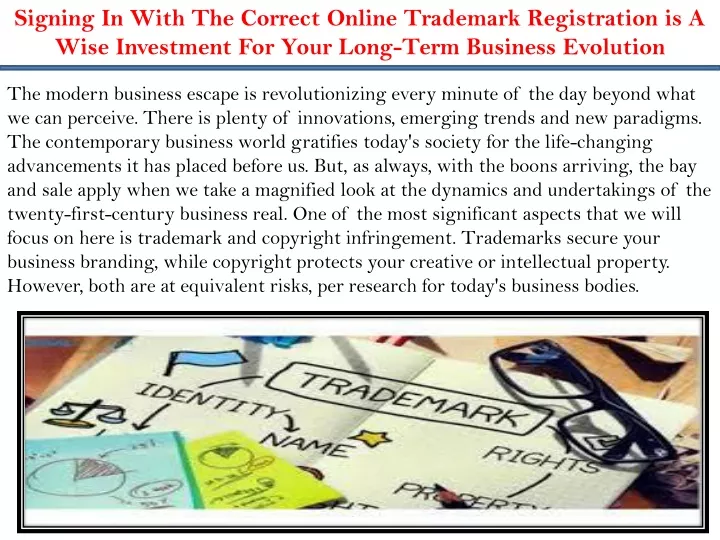signing in with the correct online trademark