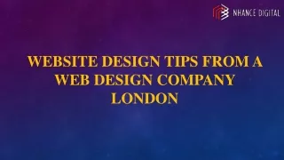 website design tips from a web design company