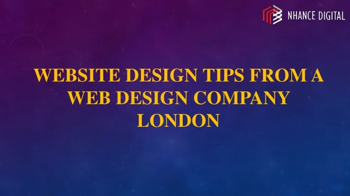 website design tips from a web design company