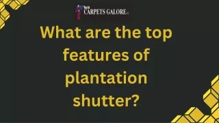 What are the top features of plantation shutterPresentation (1)