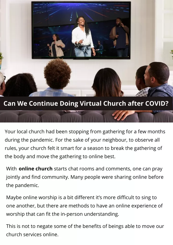 can we continue doing virtual church after covid