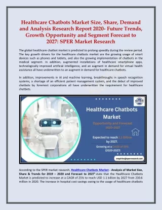 healthcare chatbots market size share demand