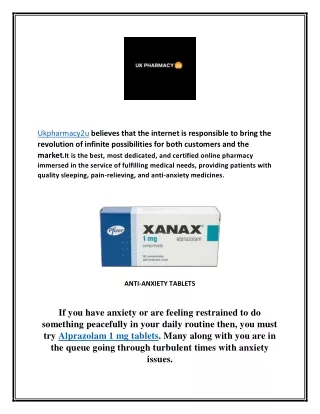 Buy xanax online uk | UK Pharmacy 2u