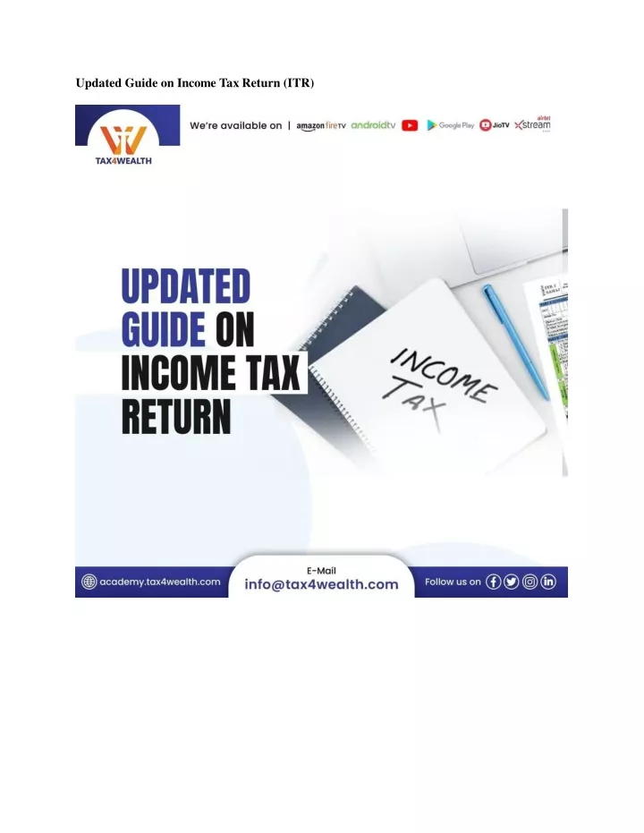 updated guide on income tax return itr