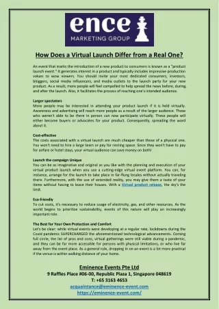how does a virtual launch differ from a real one