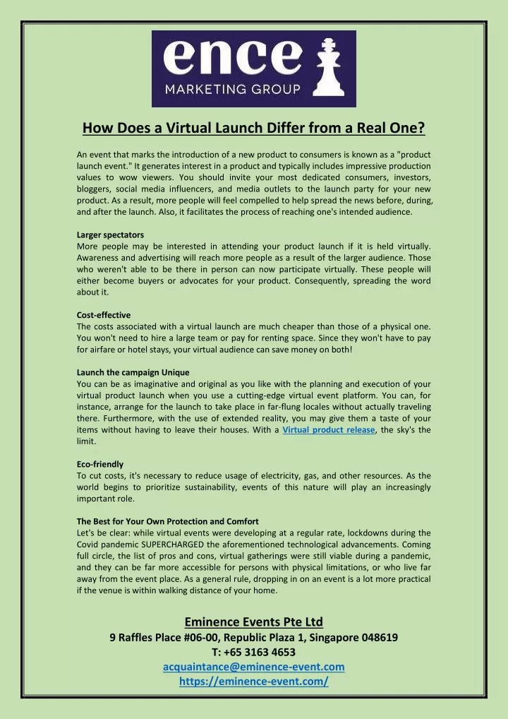 how does a virtual launch differ from a real one