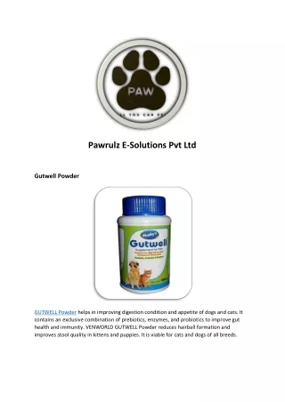 Buy Gutwell Powder Pet Health Supplement From Pawrulz