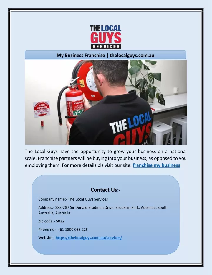 my business franchise thelocalguys com au