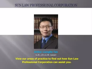 Arthur L. Tan, Arthur Liangfei Tan, Best Advocate In Canada