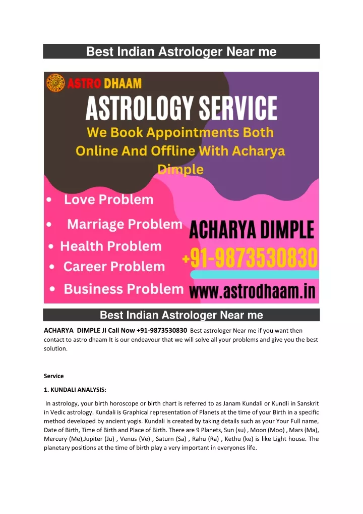 best indian astrologer near me