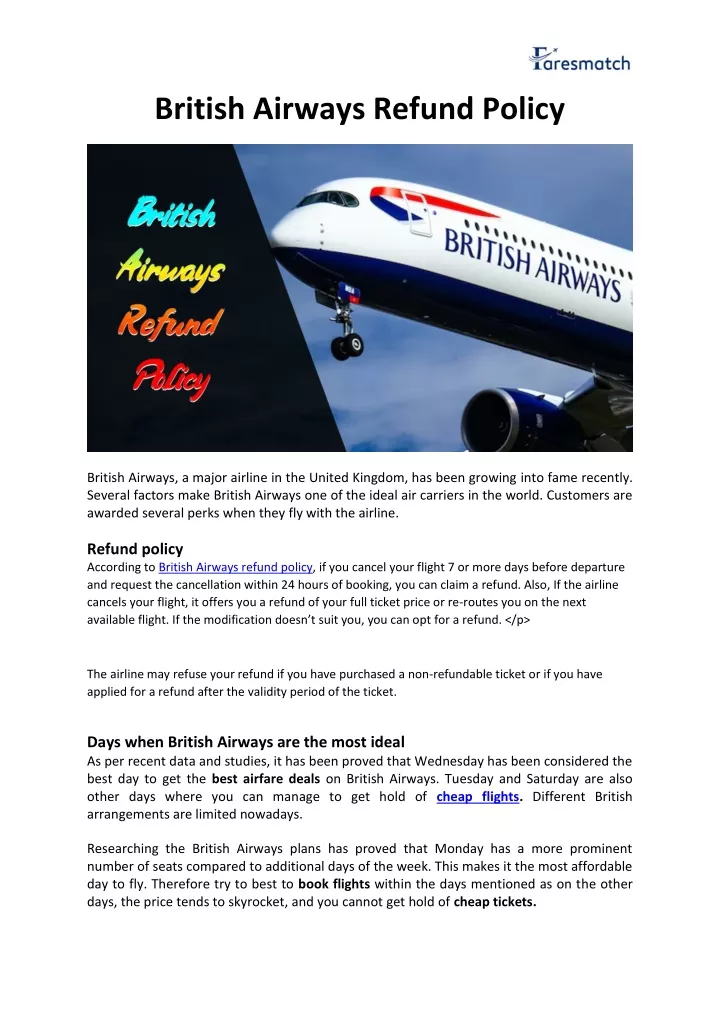 PPT - British Airways Refund Policy PowerPoint Presentation, Free ...