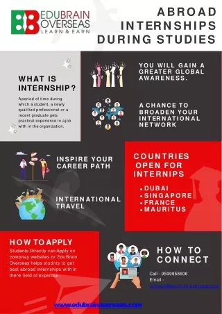 Abroad Internship During Studies with EduBrain Overseas