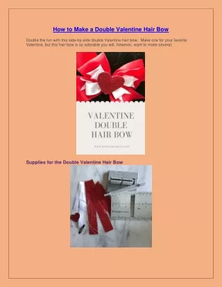 How to Make a Double Valentine Hair Bow