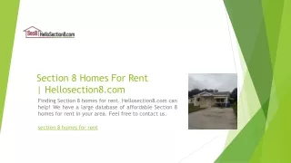 Section 8 Homes For Rent | Hellosection8.com