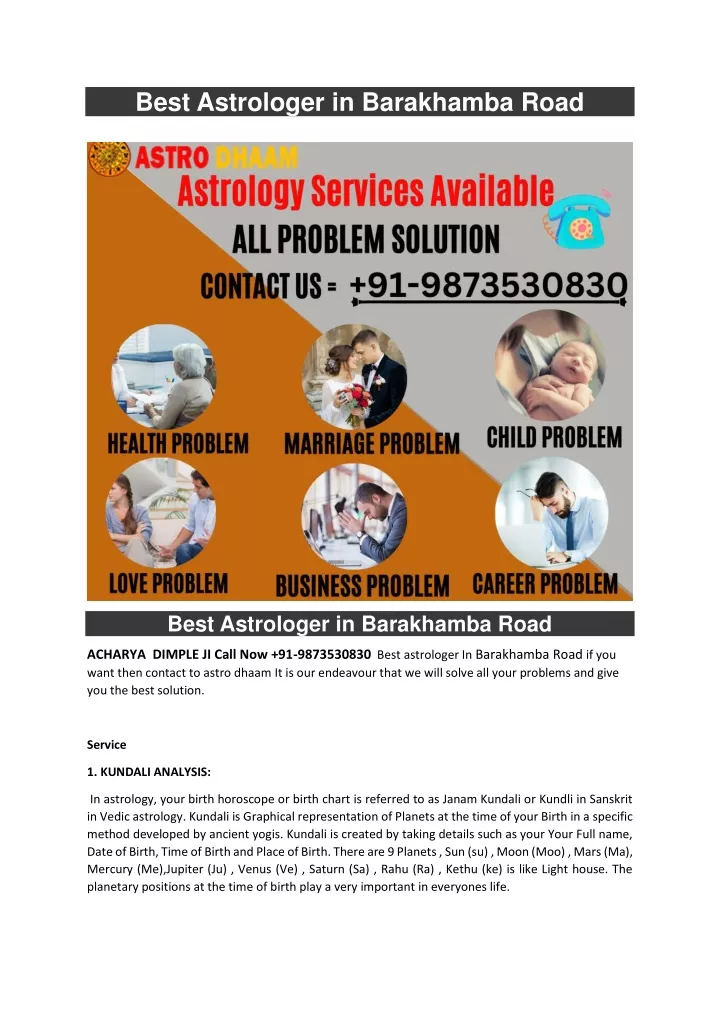 best astrologer in barakhamba road