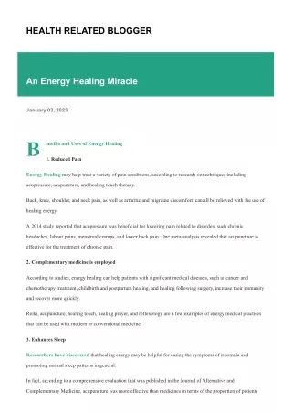 health related blogger