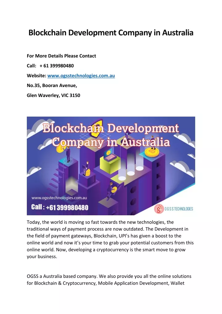 blockchain development company in australia