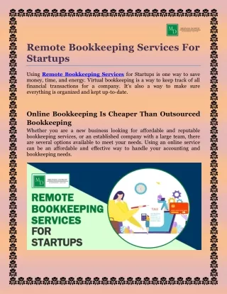 Remote Bookkeeping Services For Startups