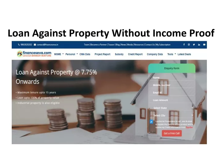 loan against property without income proof