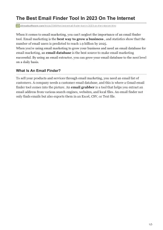 the best email finder tool in 2023 on the internet