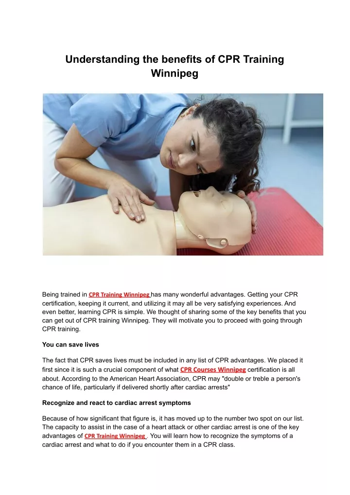 understanding the benefits of cpr training