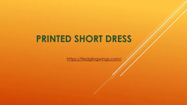 printed short dress