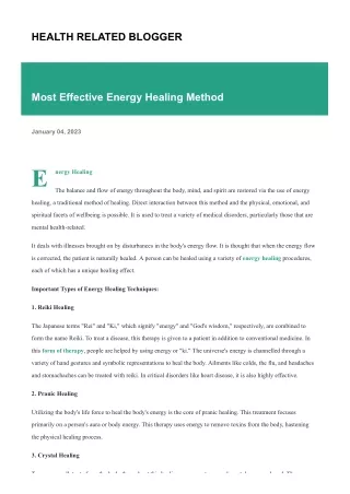 health related blogger