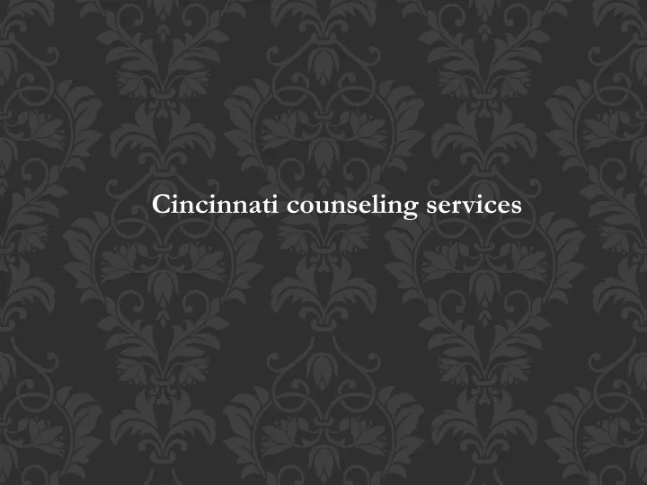 cincinnati counseling services