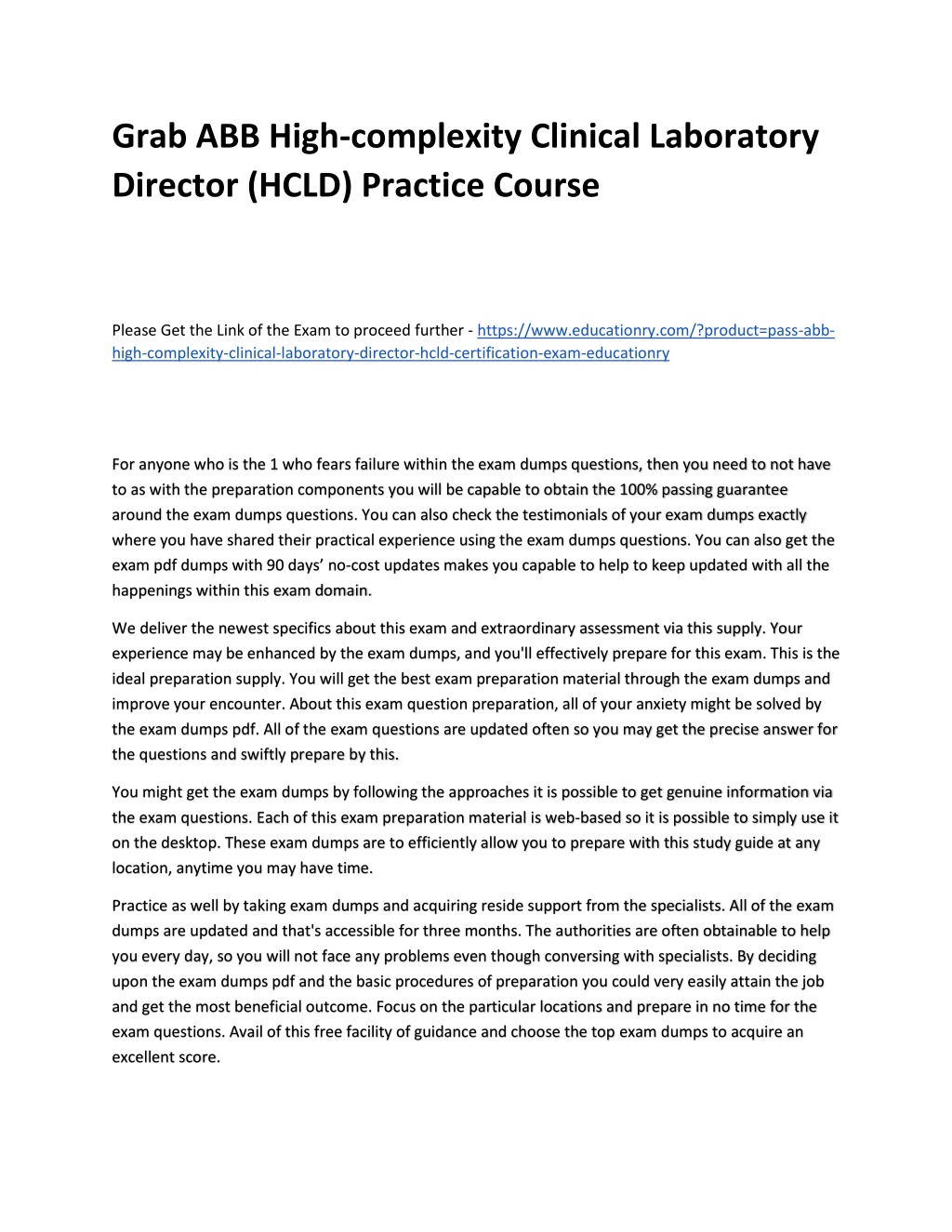 PPT - ABB High-complexity Clinical Laboratory Director (HCLD ...