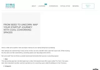 From Seed to Unicorn Map Your Startup Journey with Cool Coworking Spaces
