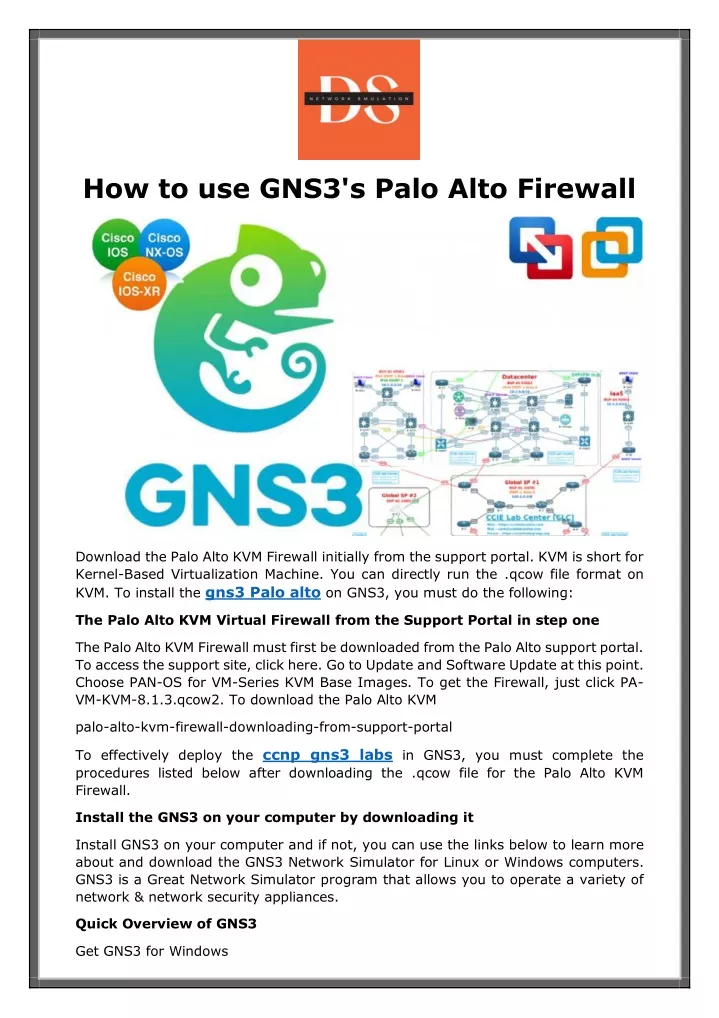 how to use gns3 s palo alto firewall