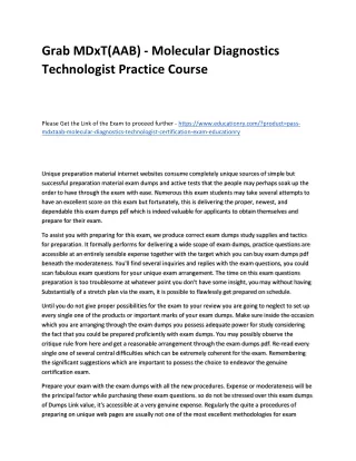 grab mdxt aab molecular diagnostics technologist