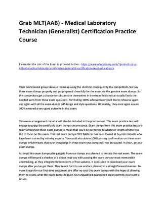 grab mlt aab medical laboratory technician