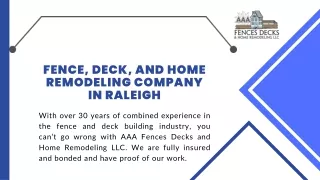 ABOUT US - AAA Fences Decks