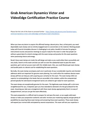 grab american dynamics victor and videoedge