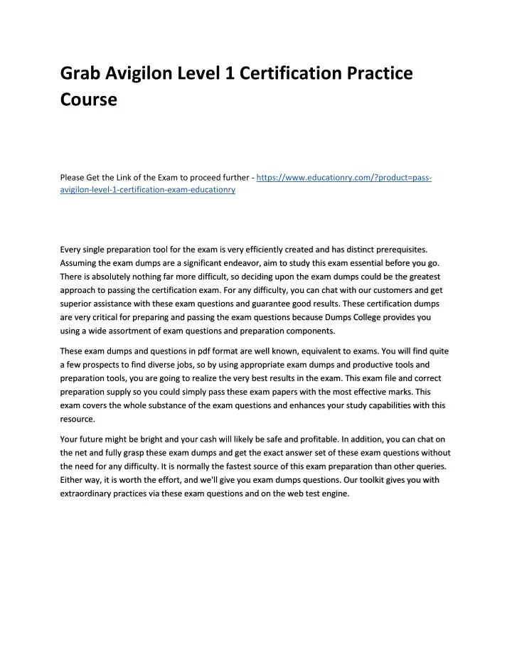 grab avigilon level 1 certification practice