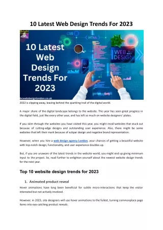 10 Latest Web Design Trends For 2023