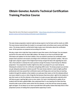 obtain genetec autovu technical certification