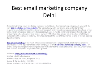 Best email marketing company Delhi