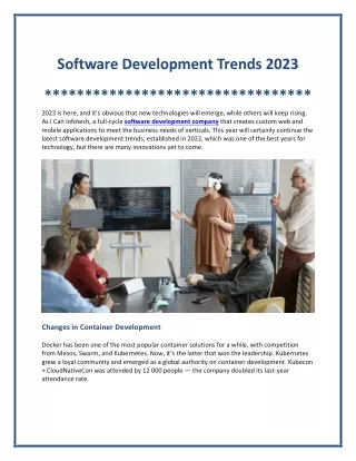 Software Development Trends 2023
