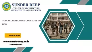 top architecture colleges in ncr