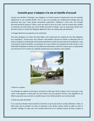 conseils pour s adapter la vie en famille